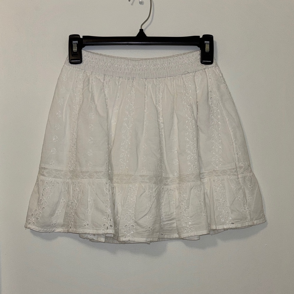 Abercrombie Kids White Eyelet Skirt